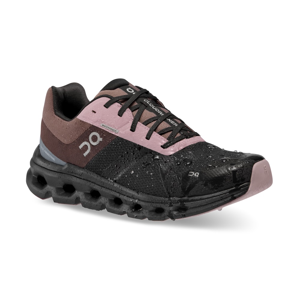 Dámské Silniční Běžecké Boty On Running Cloudrunner Waterproof Černé Fialové | OUP432805