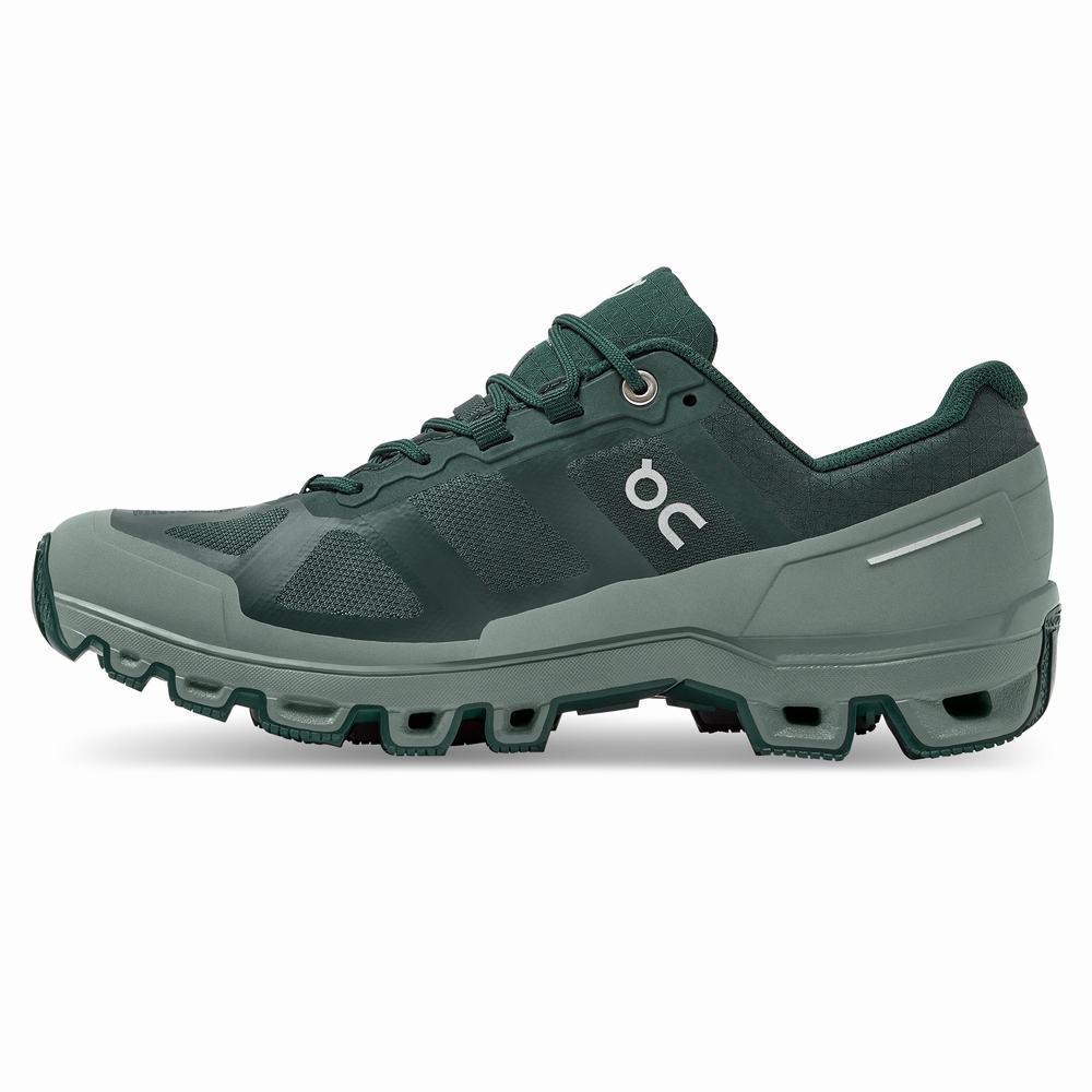 Dámské Trailové Běžecké Boty On Running Cloudventure Waterproof 2 Zelene | RGQ698475