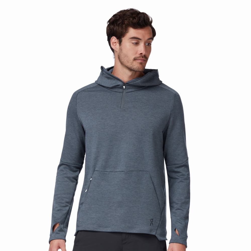 Pánské Mikiny S Kapucí On Running Hoodie 1 Šedé | SJF685320