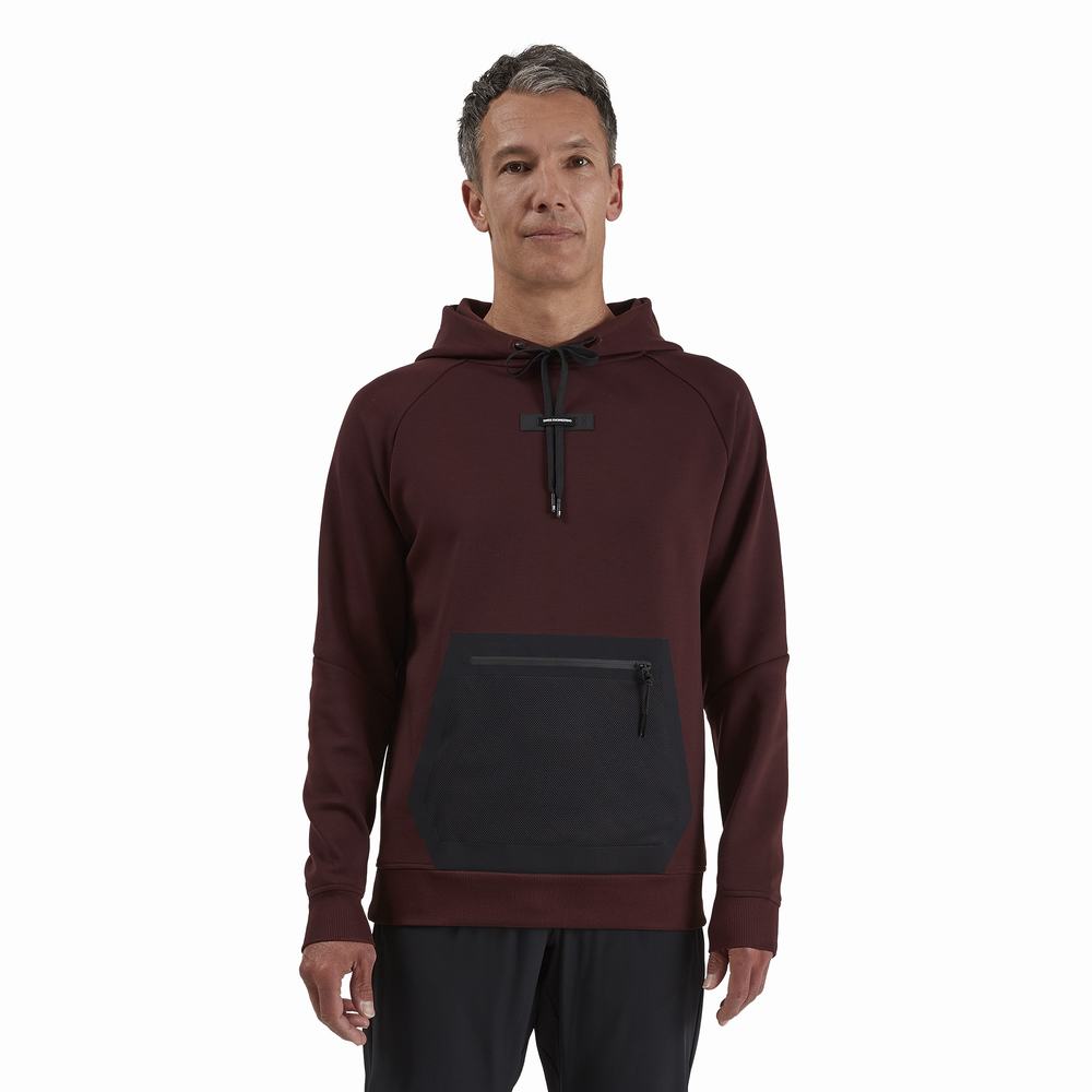 Pánské Mikiny S Kapucí On Running Hoodie 2 Vínové | TNV082371