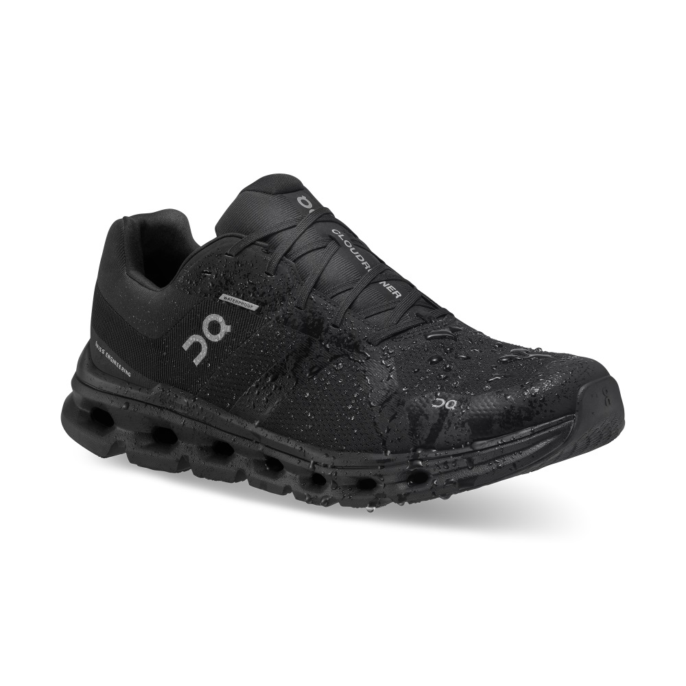 Pánské Silniční Běžecké Boty On Running Cloudrunner Waterproof Černé | EFH916843